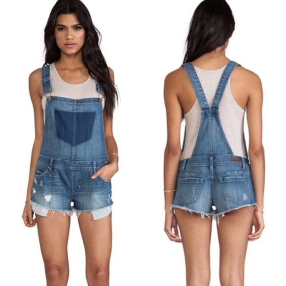 Blank NYC Distressed Short Overalls Bunch of‎ Five - Picture 1 of 10